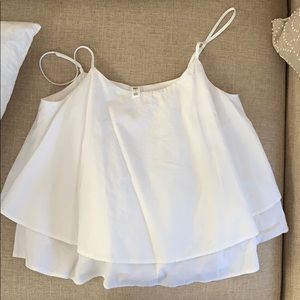 White linen summer top